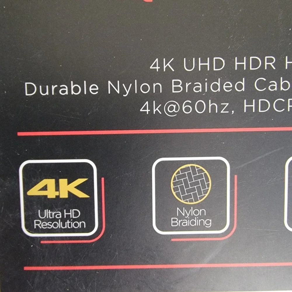 PowerBear Micro HDMI to HDMI Cable 4K UHD HDR HDMI 2.0 Gold Plated 60 hz New
